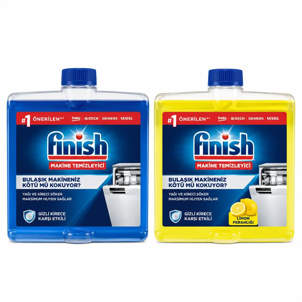 مایع جرم‌گیر ماشین ظرفشویی Finish رایحه لیمو